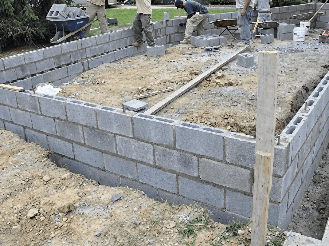 Professionals building a foundation with blocks in Bradenton, FL