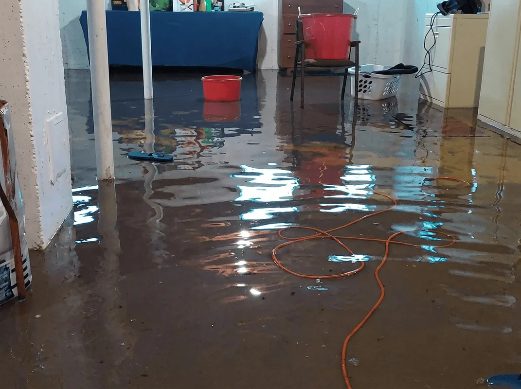 Basement with boiler, cabinets and washing machine completely flooded in Bradenton, FL